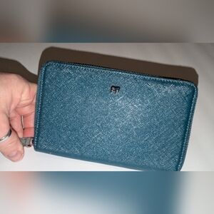 Teal Zip Around Wallet